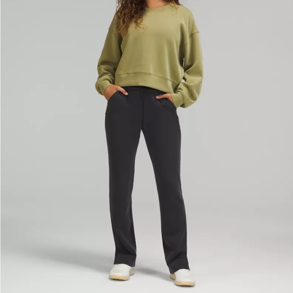 Brushed Softstreme Split-Hem High-Rise Pant